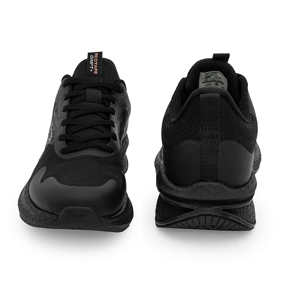 Red Tape Athleisure Shoes for Men |Cultured Round-Toe Shape & Cushioning Technology Black 9 UK