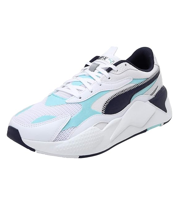 PUMA Unisex Adult RS-X³ Hard Drive  Sneaker  (White-Angel Blue , 3 UK )