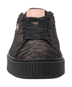 PUMA | Basket Platform Velvet Rope Women's Shoes | Black-Black | 6.5UK