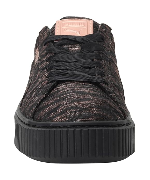 PUMA | Basket Platform Velvet Rope Women's Shoes | Black-Black | 6.5UK
