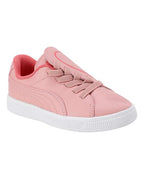 Puma Girl's Basket Crush Ac Ps Bridal Rose-Pink Aler Bridal Rose-Pink Alert Sneakers - 1 Kids UK