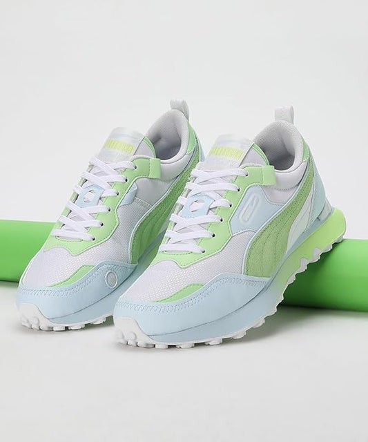 Puma Womens Rider Fv Beach Days WNS Sneaker ( White-Icy Blue , 4 UK )
