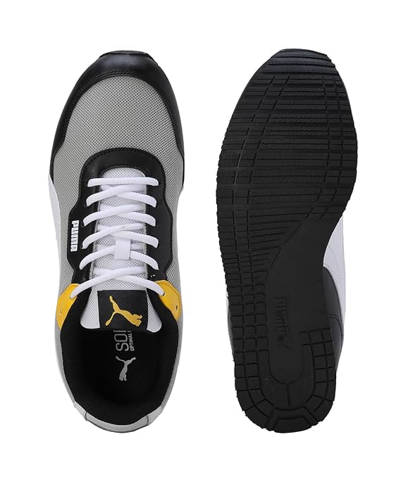 Puma Mens Denver Black-Nimbus Cloud-High Risk Red Sneaker - 7 UK