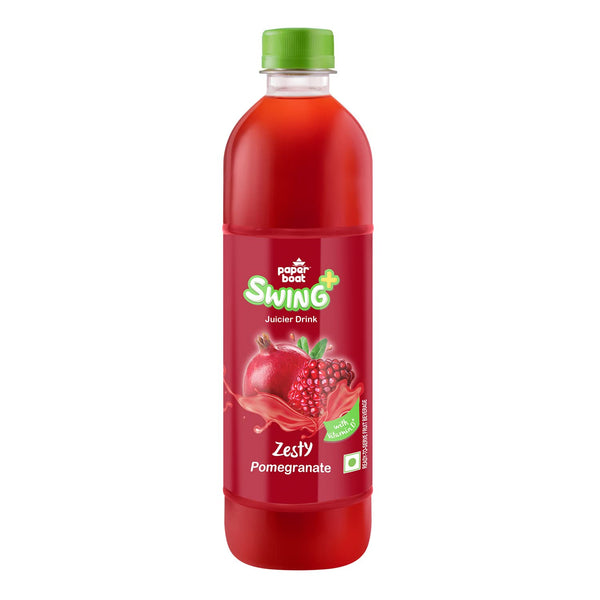 Paper Boat Swing Zesty Pomegranate Juice, Enriched with Vitamin D, No Gmos, 600 ml