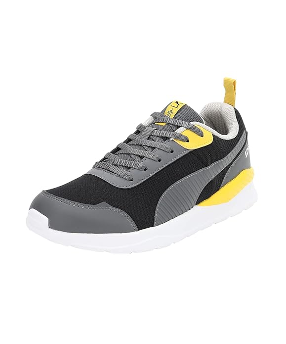 Puma Mens x 1DER Brook Black-Castlerock-Sun Ray Yellow Sneaker - 11UK
