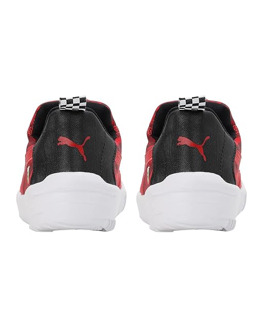 PUMA Unisex-Kid Ferrari Bao Kart Pre-School White-Speed Yellow Sneaker - 13UK