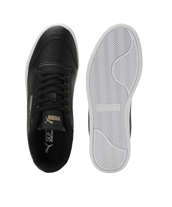 PUMA | Shuffle Ultra Men's Sneakers | Black-Metallic Gold-White | 6UK