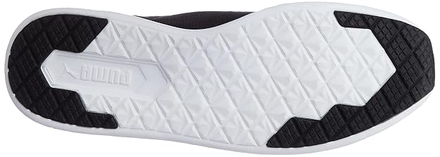 Puma Mens Glarus Slip on Black-Steel Gray-Dark Shadow-Firelight Sneaker - 4 UK