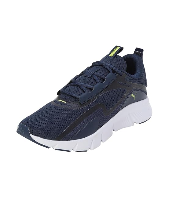 Puma Unisex-Adult FlexFocus Lite Club Navy-Lime Pow Running Shoe - 6 UK