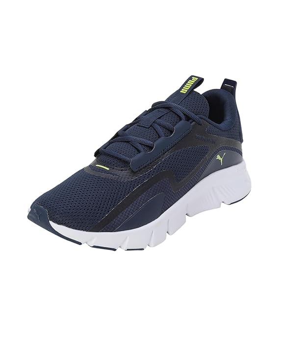 Puma Unisex-Adult FlexFocus Lite Club Navy-Lime Pow Running Shoe - 6 UK