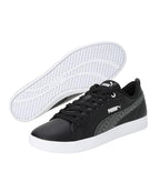 Puma Womens Smash WNS v2 Mono Black-Dark Shadow-White Sneaker - 3 UK