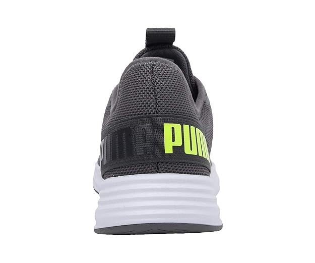 Puma Men Hustle XT Sneaker (Castlerock-Yellow Alert-White,4 UK )