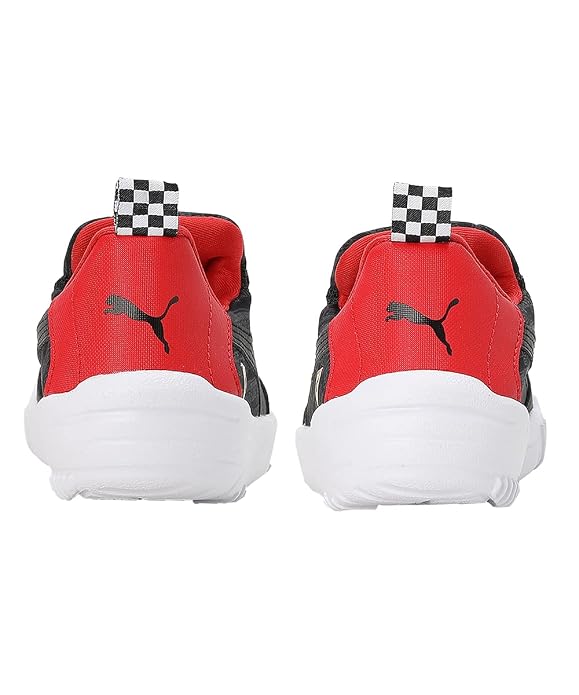 Puma Unisex-Kid Ferrari Bao Kart Pre-School Black-Rosso Corsa Sneaker - 1UK