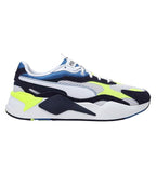 Puma unisex-adult RS-X³ Twill AirMesh Puma White-Peacoat Sneaker- 3 UK