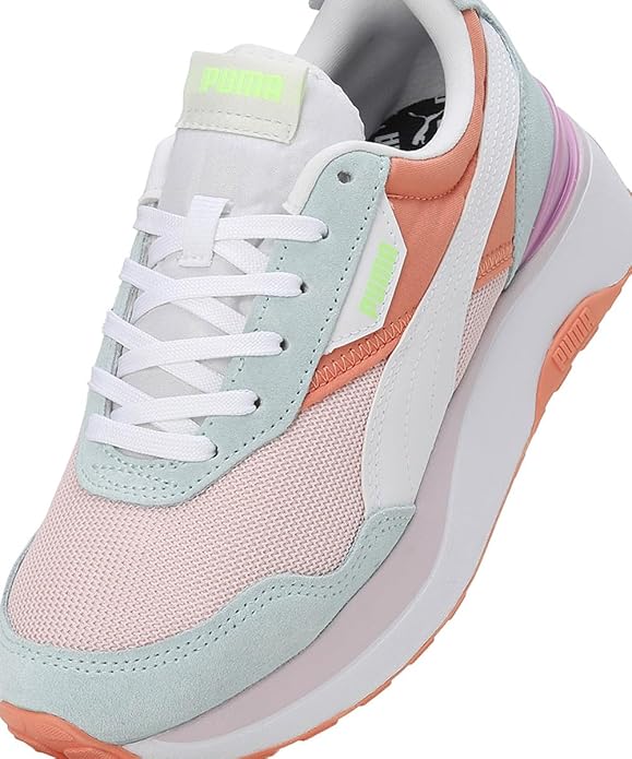 Puma Womens Cruise Rider Silk Road WN's Nitro Blue-White-Chalk Pink Sneaker - 3 UK