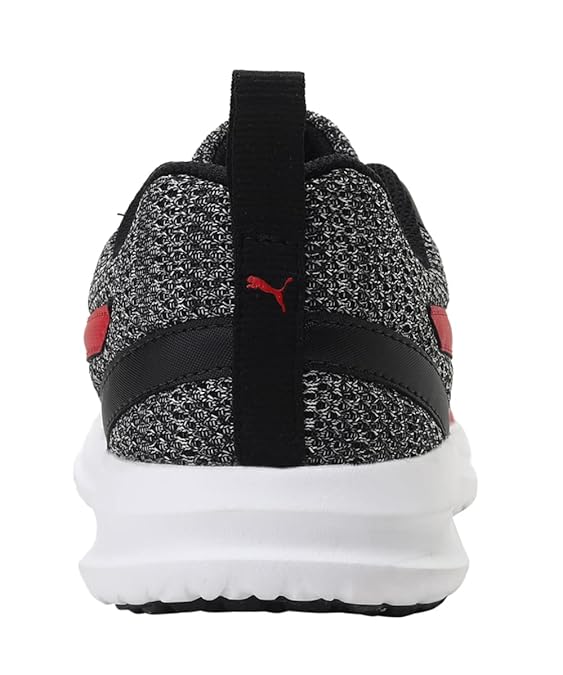 Puma Men Flex T2 Running Shoe ( Black-High Risk Red, 8 )
