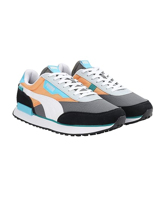 Puma Unisex-Adult Future Rider Play ON Cool Dark Gray-White Sneaker - 3UK