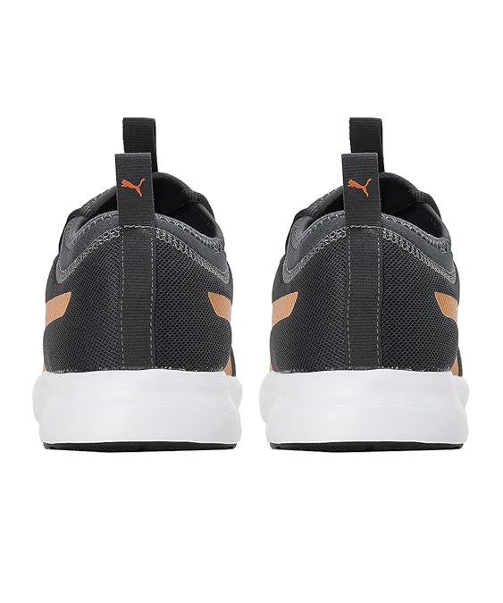Puma Mens Grasp Sneaker (  Ebony-Vibrant Orange-Black , 11 )