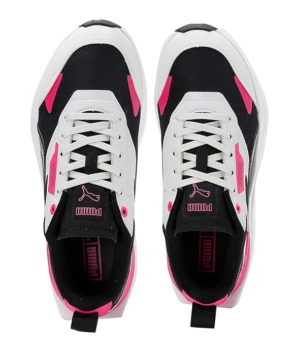 PUMA Womens Kosmo Rider Tech Wns Black-Feather Gray Sneaker - 4UK