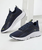 Puma Unisex-Adult FlexFocus Lite Club Navy-Lime Pow Running Shoe - 6 UK