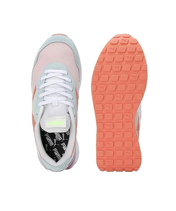 Puma Womens Cruise Rider Silk Road WN's Nitro Blue-White-Chalk Pink Sneaker - 3 UK