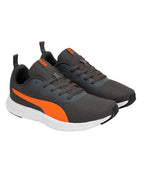 Puma mens Snatch V2 Dark Shadow-Vibrant Orange-White Sneaker - 8 UK