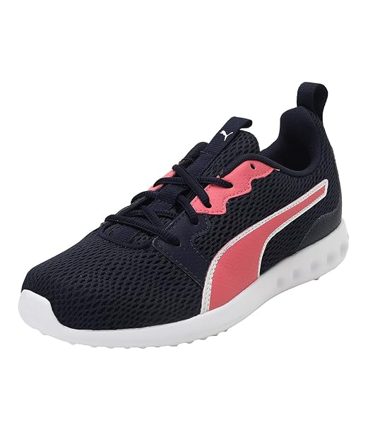 Puma unisex-adult Concave Pro X Peacoat / Sun Kissed Coral Running Shoe - 4 UK