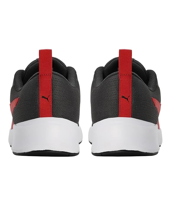 Puma Mens Pacer Max V1 Dark Shadow-High Risk Red-Puma Black Running Shoe - 9 UK