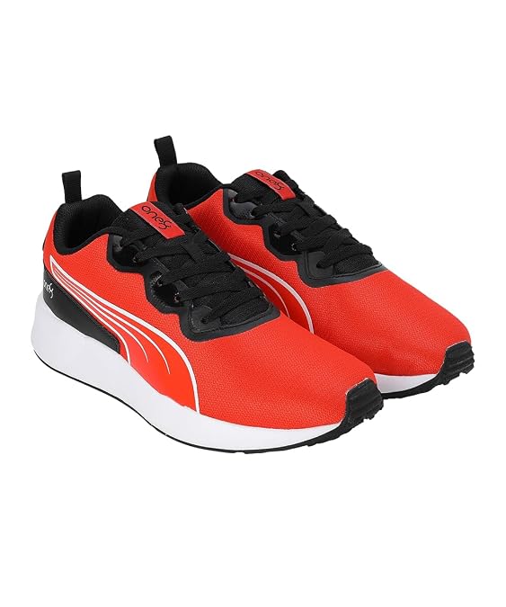 PUMA Mens Dive One8 V2 Cherry Tomato-White-Black Sneaker - 8 UK
