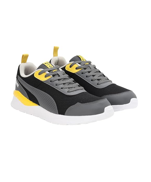 Puma Mens x 1DER Brook Black-Castlerock-Sun Ray Yellow Sneaker - 11UK