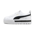 Puma | Womens | Mayze Platform Sneakers | White-Black | 6UK