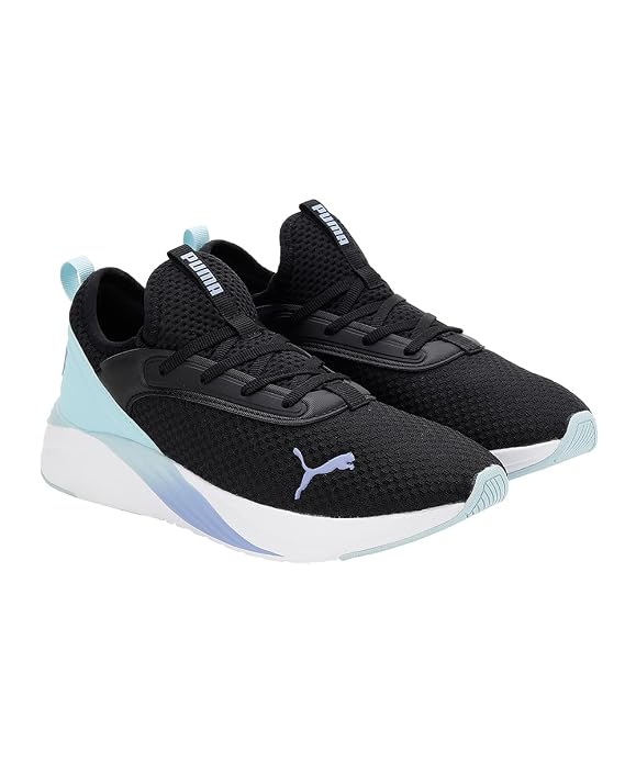 Puma Womens Softride Ruby Luxe WN's Black-Light Aqua Running Shoe - 3UK