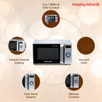 Morphy Richards 28DCOX DuoChef Pro-Convection Microwave and OTG Oven, 28 Ltr, Dual Grill, 300 Auto Cook Menus, Silver, Regular