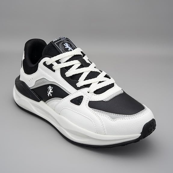 Red Tape ETPU Lifestyle Casual Shoes for Men | Elegantly Rounded Front, Soothing Insole & Impact Resistant Comfort Black White 9 UK