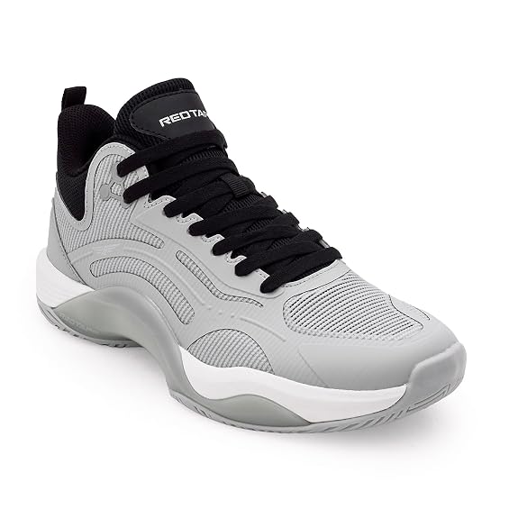 Red Tape Lifestyle Casual Shoes for Men | Elegantly Rounded Front, Soothing Insole & Impact-Resistant Comfort_Grey/Black 9 UK