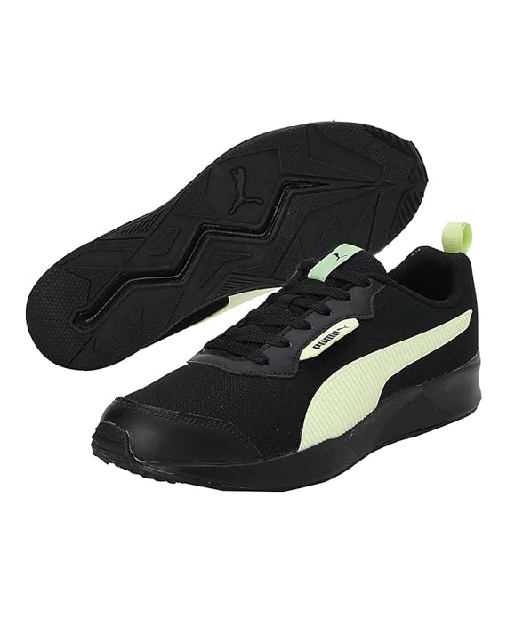 Puma Mens Ampi Black-Pistachio Running Shoe - 9UK