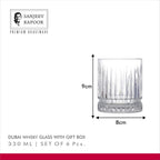 Sanjeev Kapoor Dubai Whisky Glass Set of 6 Pcs - 330ml