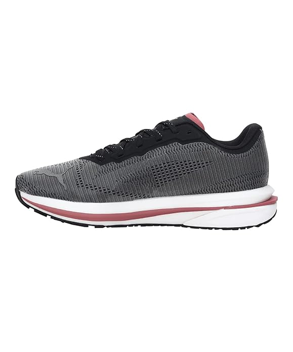 PUMA Womens Velocity Nitro WTR Wns Black-Silver-Yellow Glow Running Shoe - 4UK