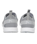 Puma Mens Knit V3 Quarry-Harbor Mist-Puma White Walking Shoe-8 UK