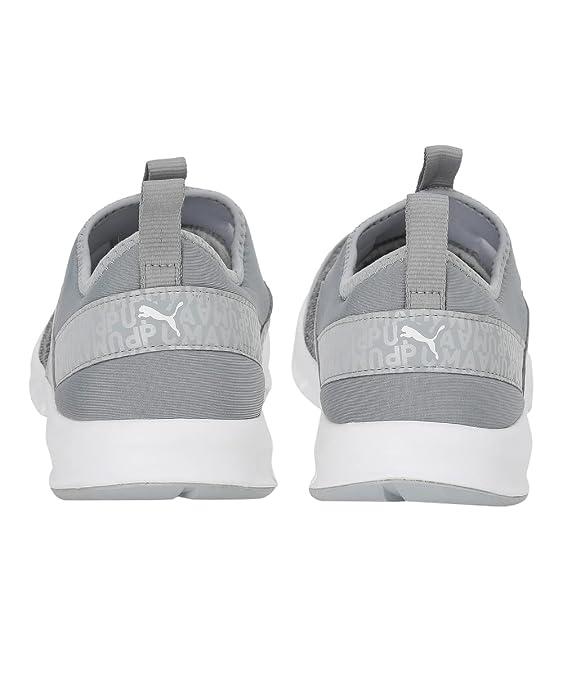 Puma Mens Knit V3 Quarry-Harbor Mist-Puma White Walking Shoe-8 UK