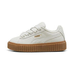 Puma Girls Creeper PHATTY Nubuck PS Warm White-Gold-Gum Sneaker - 2 UK