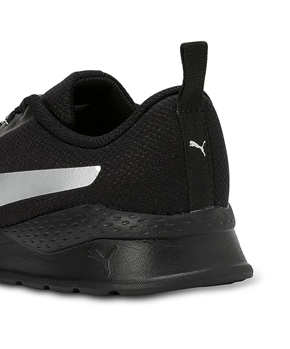PUMA Unisex-Adult Kenton Black-Silver Sneaker - 8UK