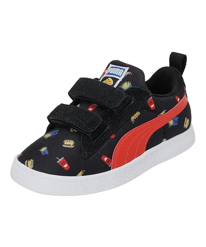 PUMA Kid-Unisex Suede Light-Flex Foodies V PS Closed Shoe (Black , 12 UK )