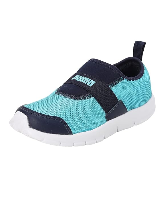 Puma Unisex-Kid Smile PS Blue Atoll-Peacoat-White Sneaker - 13UK