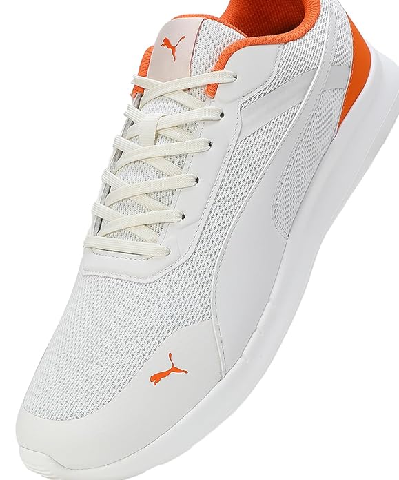 Puma Unisex-Adult Shogun Warm White-Vapor Gray-Rickie Orange Sneaker - 9 UK