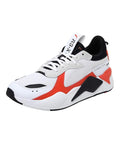PUMA Unisex-Adult, RS-X Mix, White-Tigerlily, Sneaker, 3UK