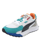 Puma Unisex-Adult, Wild Rider Layers, White-Viridian Green, Sneaker, 4UK