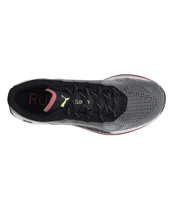 PUMA Womens Velocity Nitro WTR Wns Black-Silver-Yellow Glow Running Shoe - 4UK