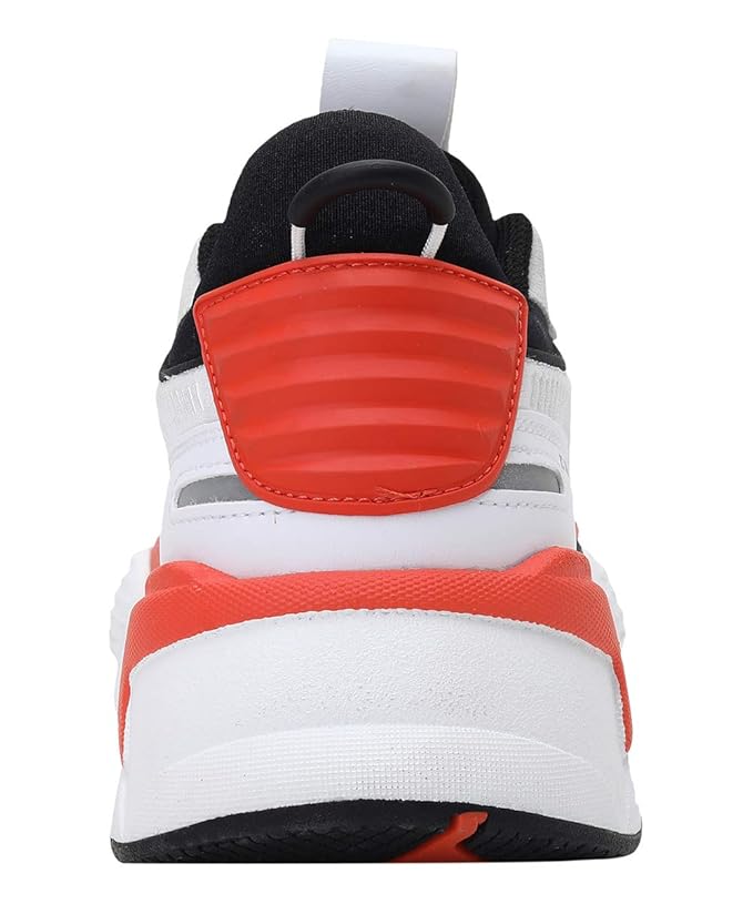 PUMA Unisex-Adult, RS-X Mix, White-Tigerlily, Sneaker, 3UK