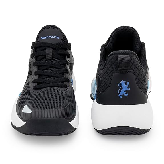 Red Tape Lifestyle Casual Shoes for Men | Classic Rounded Toe, Soothing Insole & Impact-Resistant Comfort_ Black/Blue 9 UK